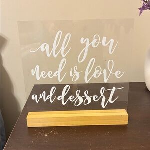 Dessert Acrylic Sign for Wedding